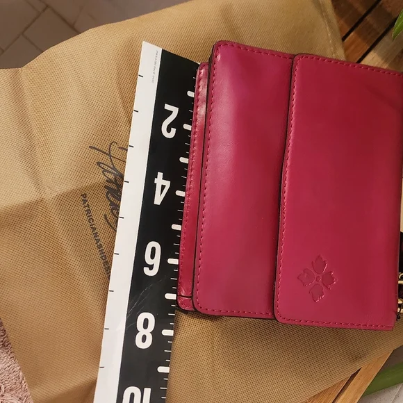 PATRICIA NASH Magenta light Burgundy Leather Terresa Crossbody Bag hand bag - Picture 6 of 8